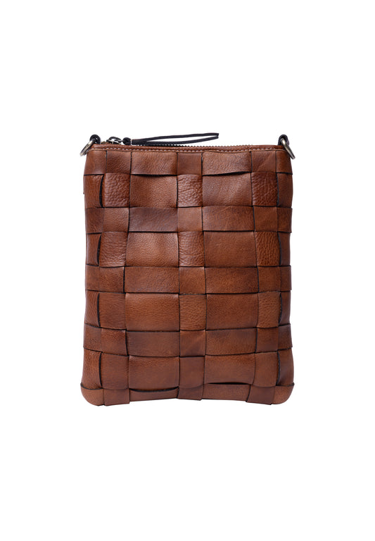 Noor leðurtaska lítil, walnut