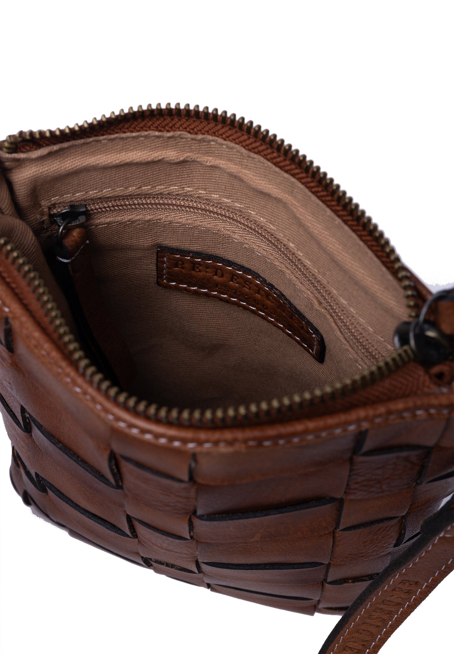 Noor leðurtaska lítil, walnut
