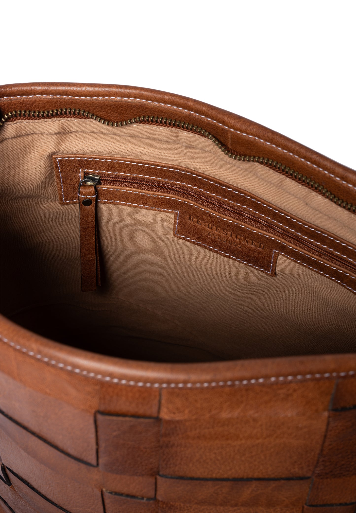 Noor leðutaska stór, walnut