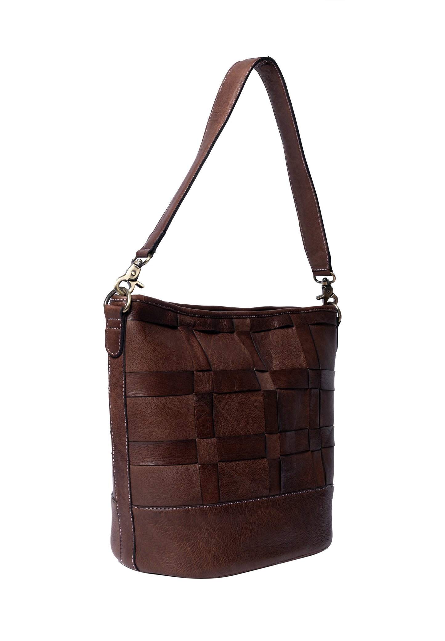 Noor leðutaska stór, woodsmoke