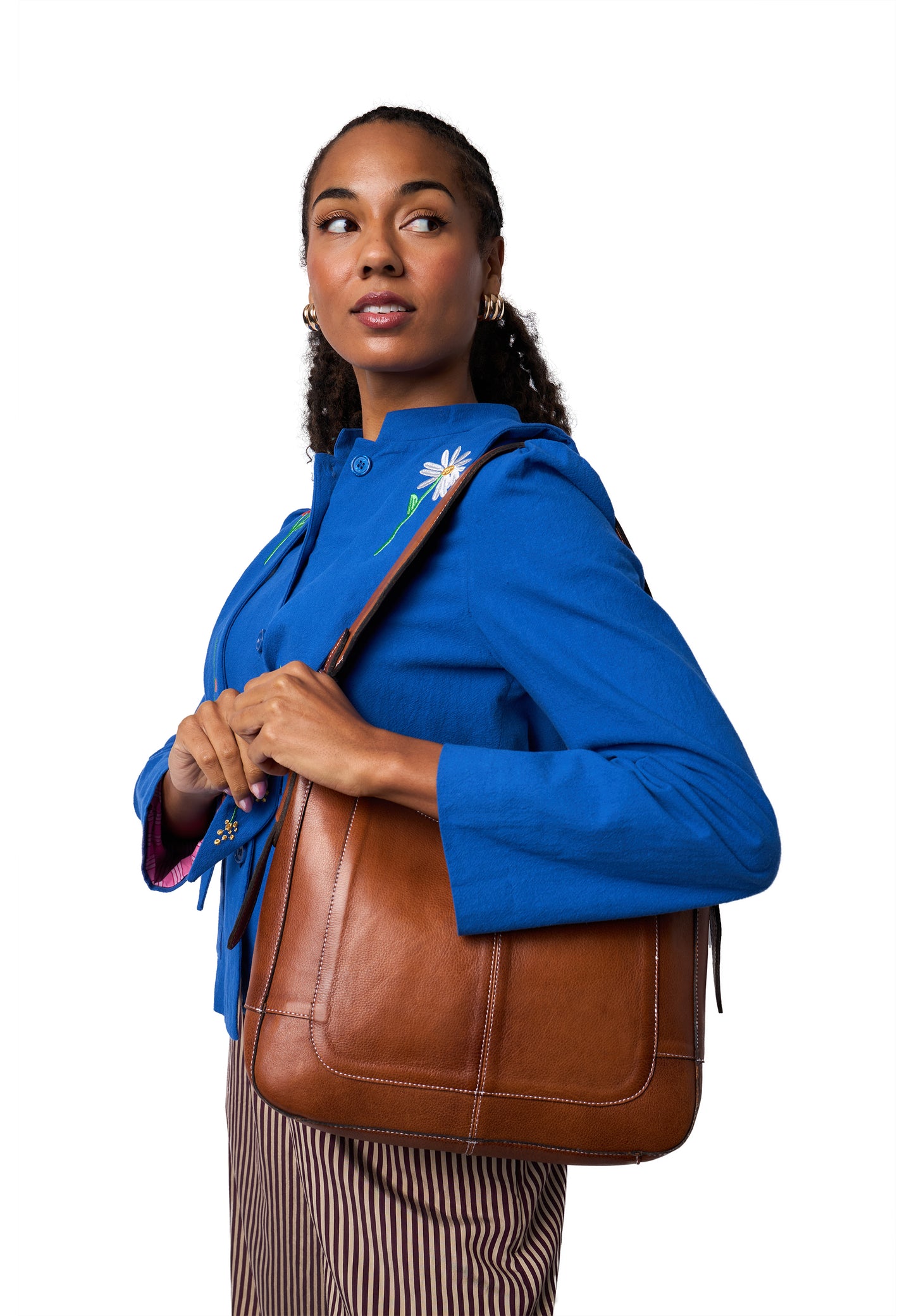 Neri leðurtaska, walnut