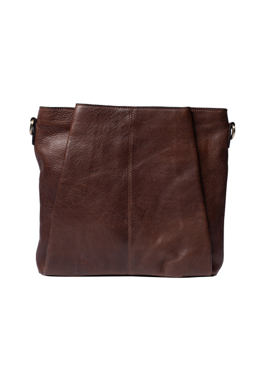 Nisa leðurtaska, millistærð, Woodsmoke