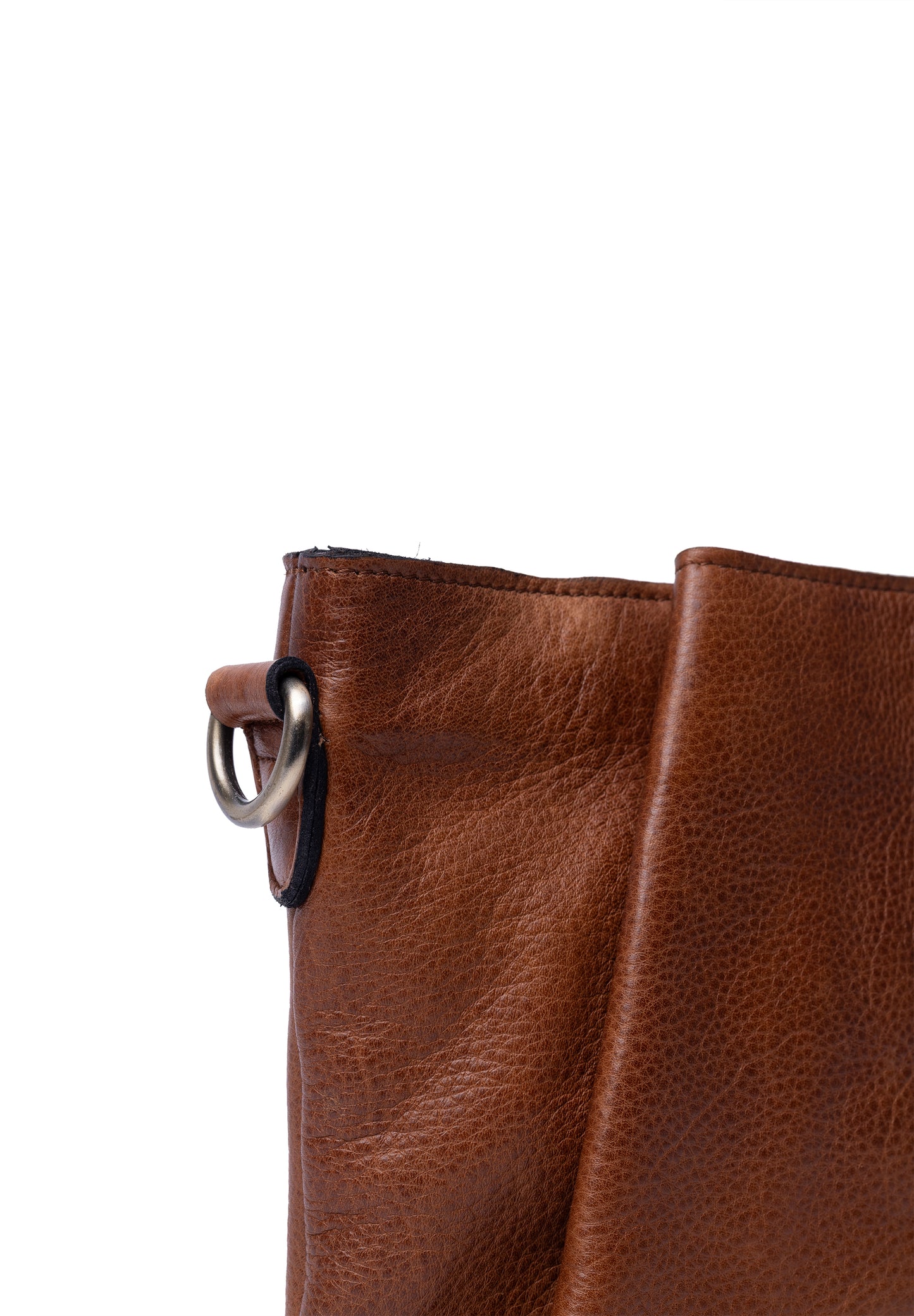 Nisa leðurtaska, lítil, walnut