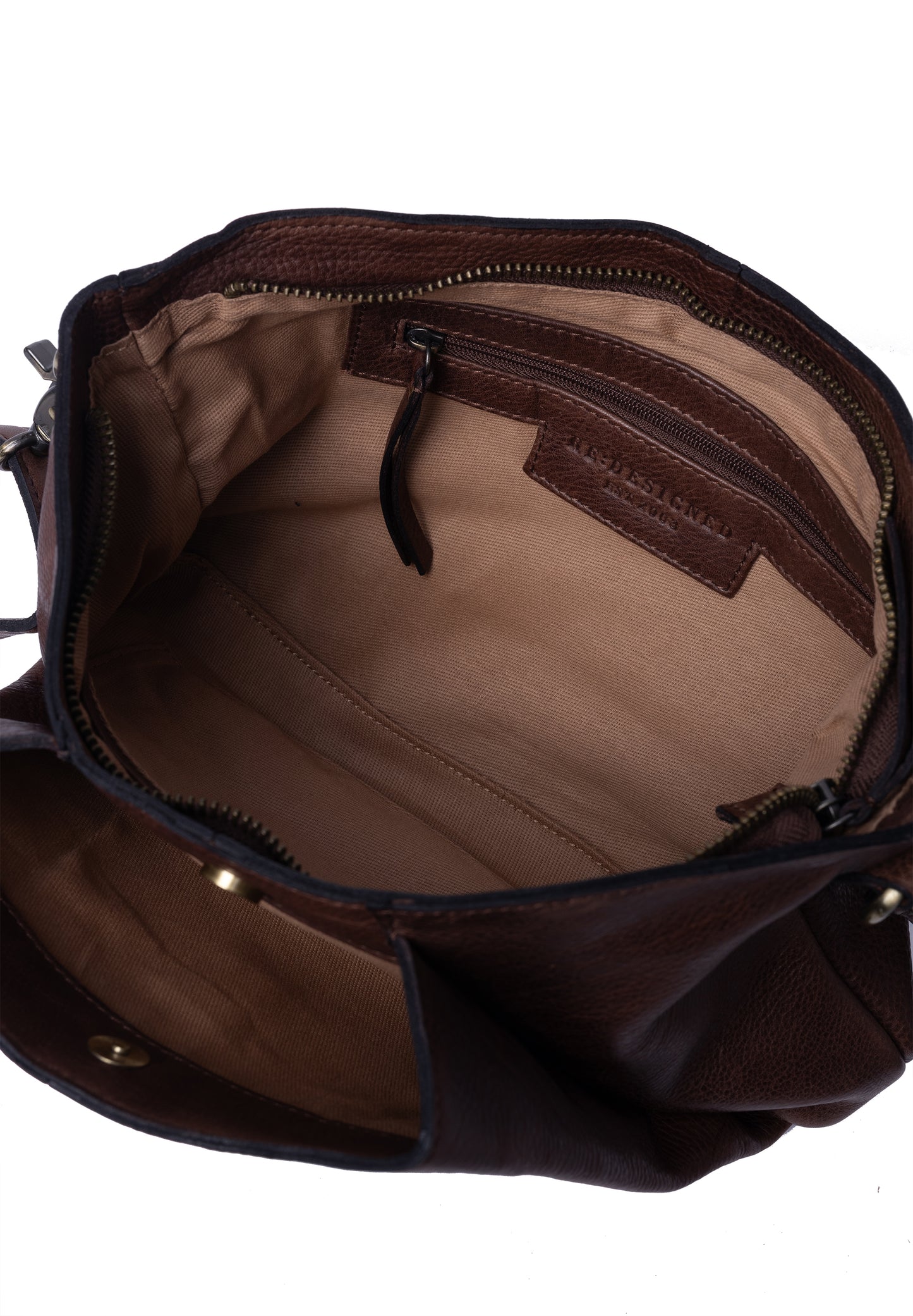 Nisa leðurtaska, lítil, woodsmoke