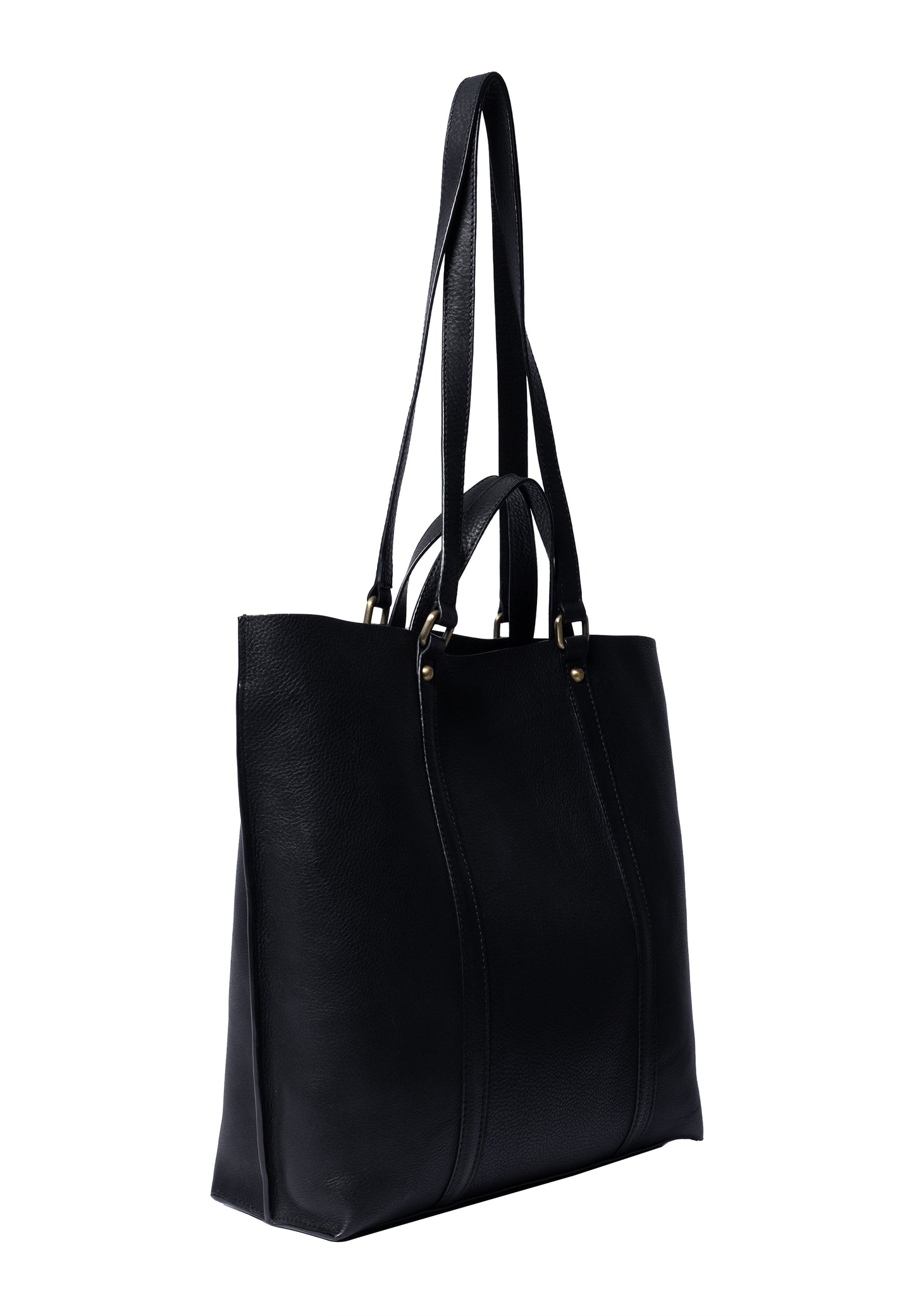 Nanni leðurtaska, svört