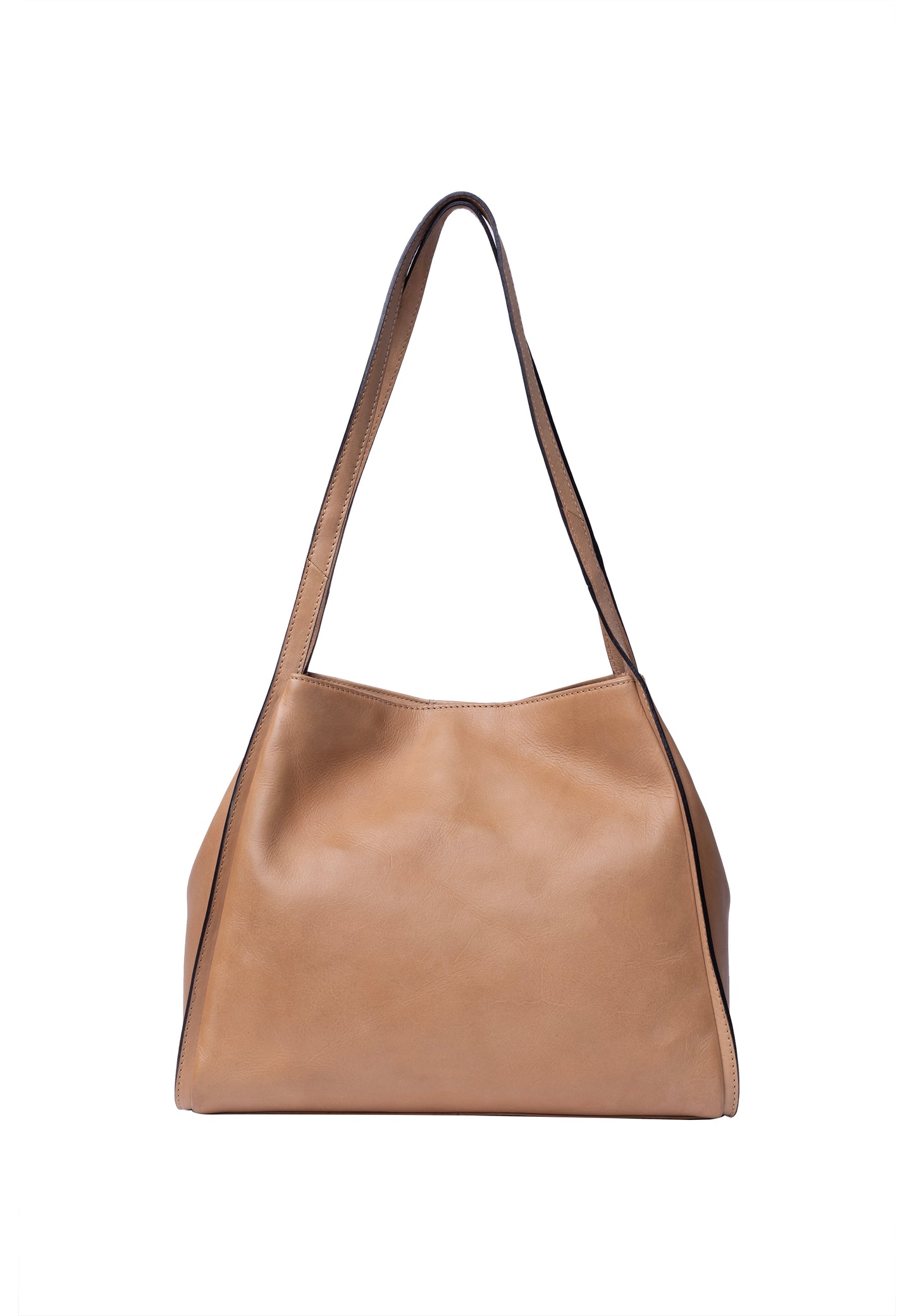 Nino leðurshopper, camel