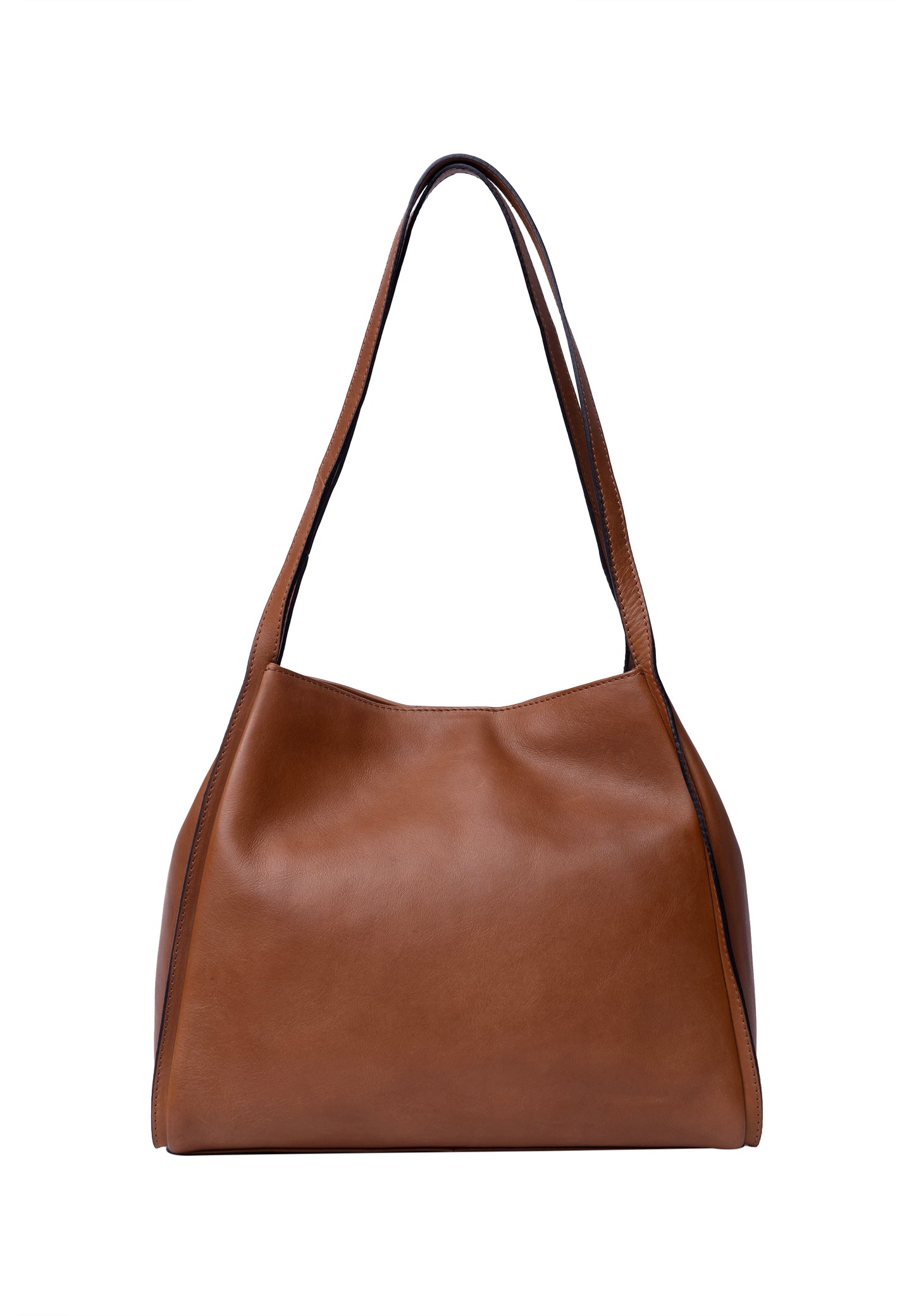 Nino leðurshopper, tan