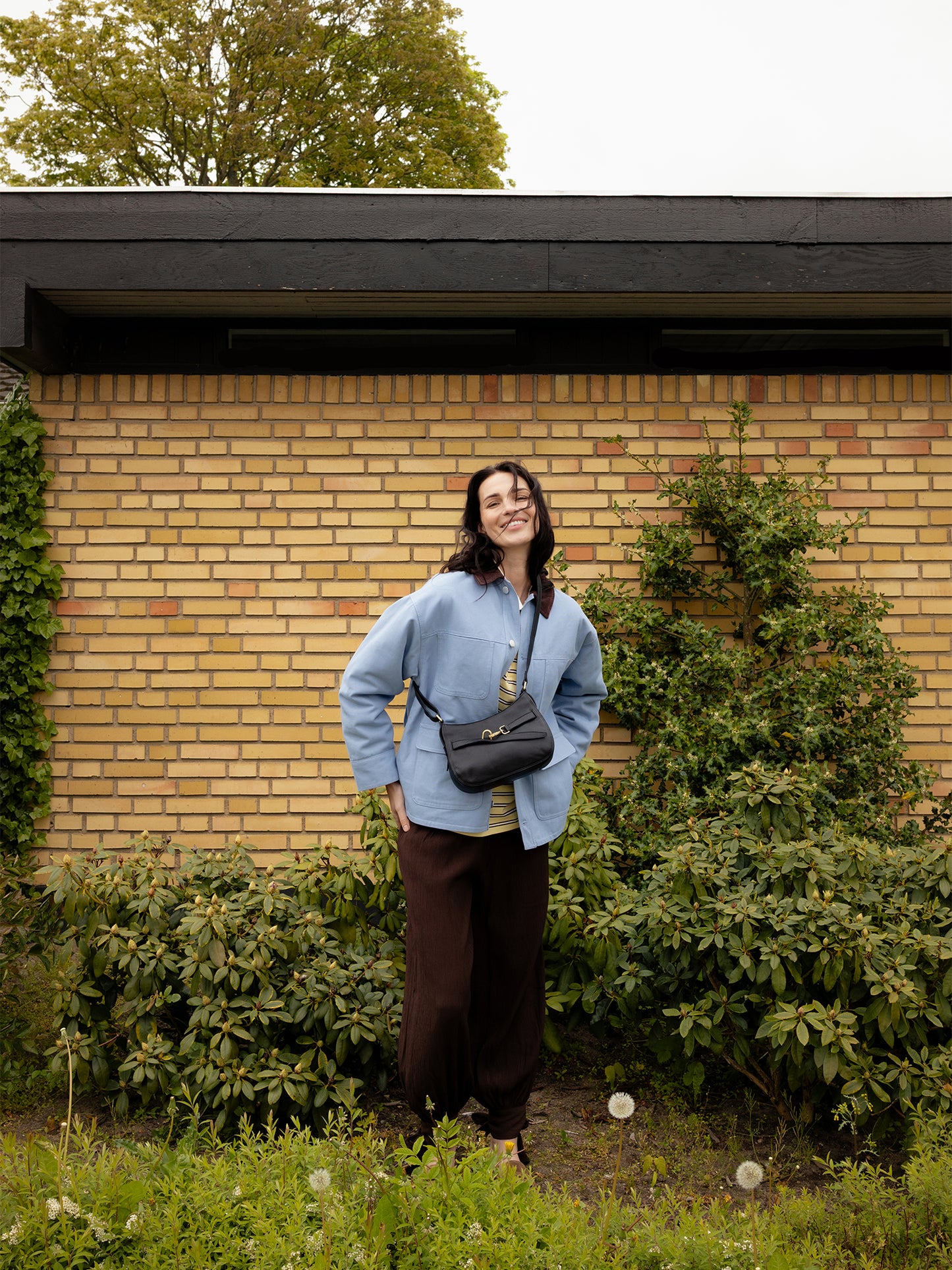 Sif leðurtaska, minni -svört
