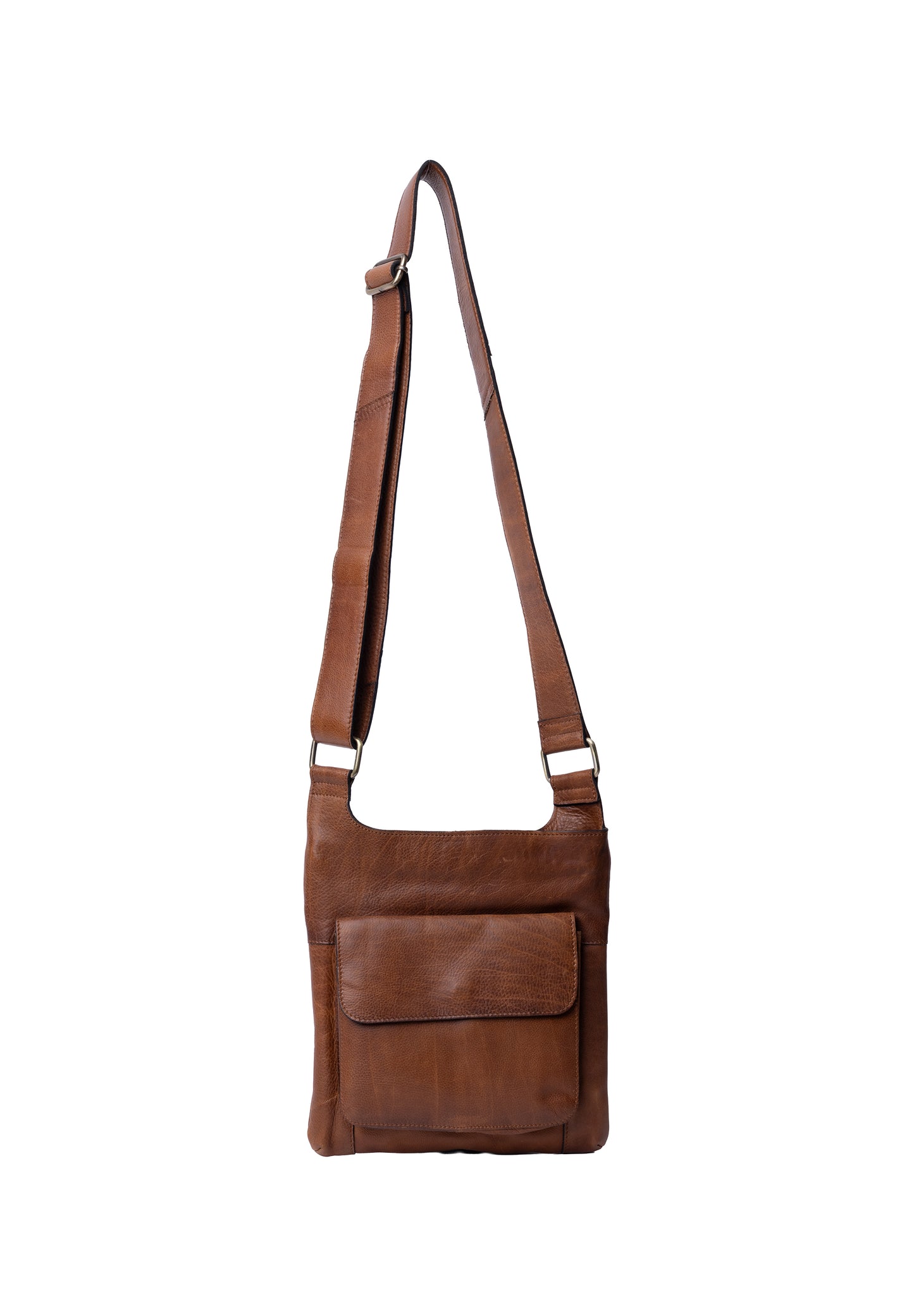Sara leðurtaska, walnut
