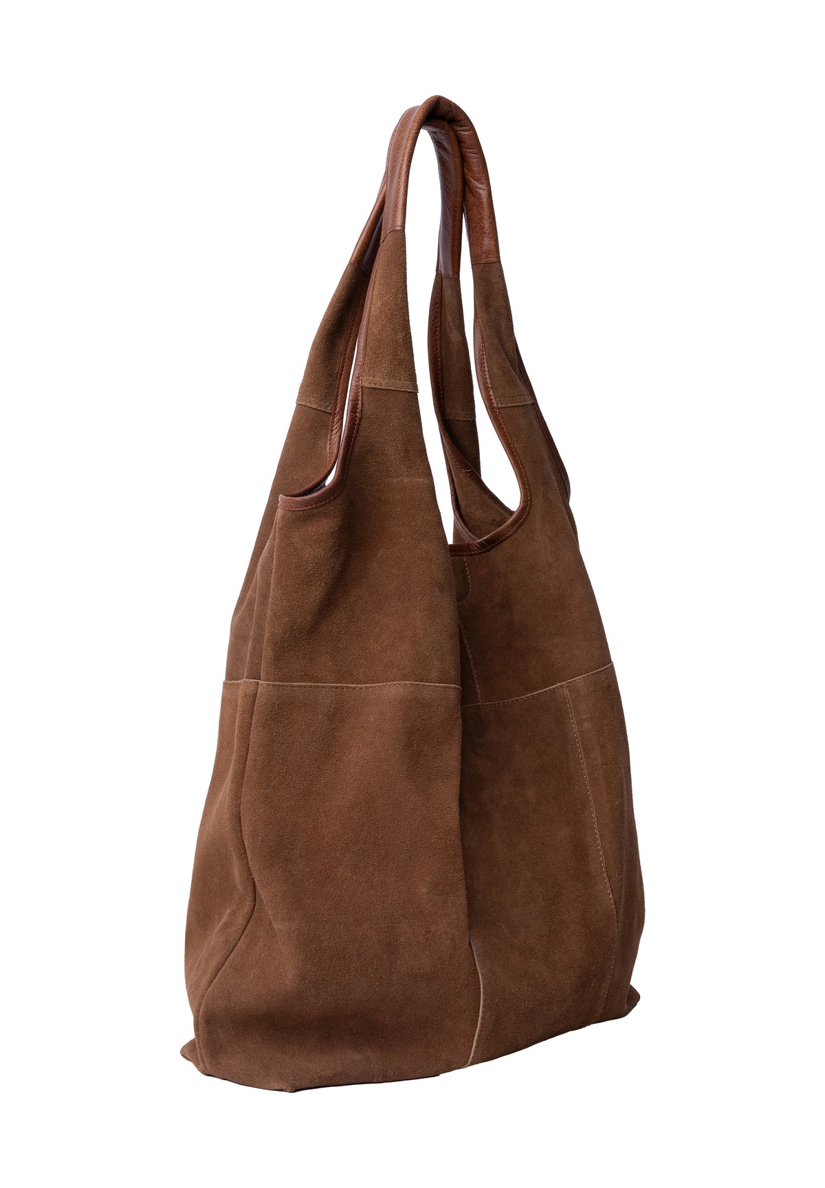 Lyra shopper, rúskinn -walnut
