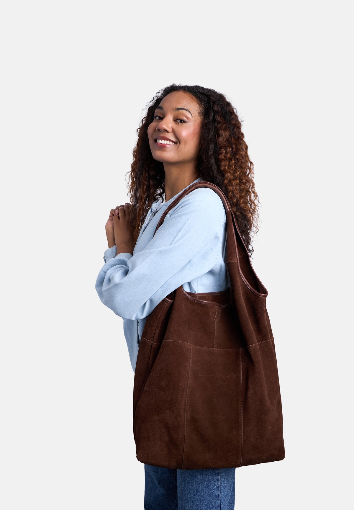 Lyra shopper, rúskinn -woodsmoke