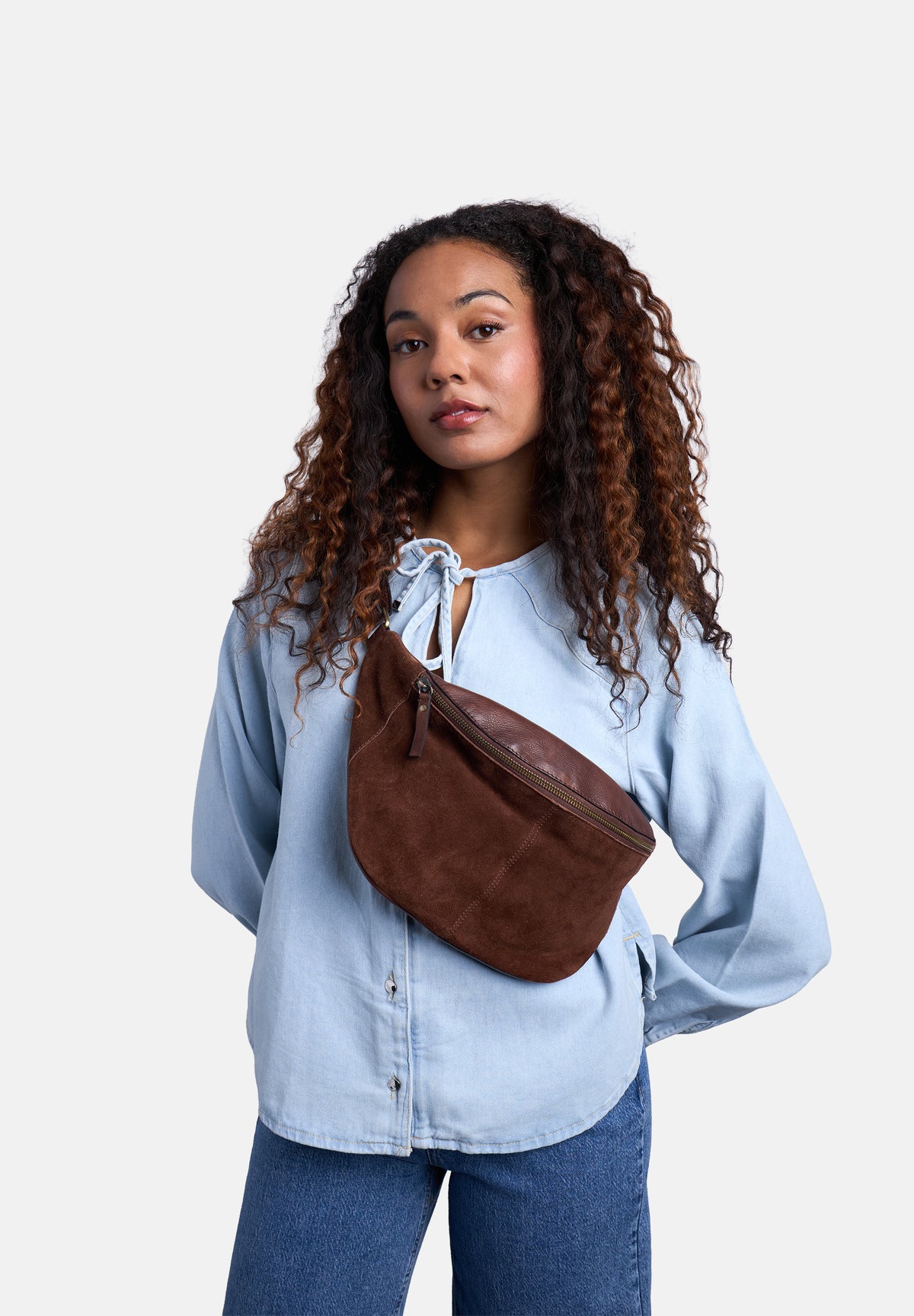 Selma bumbag, rúskinn -woodsmoke