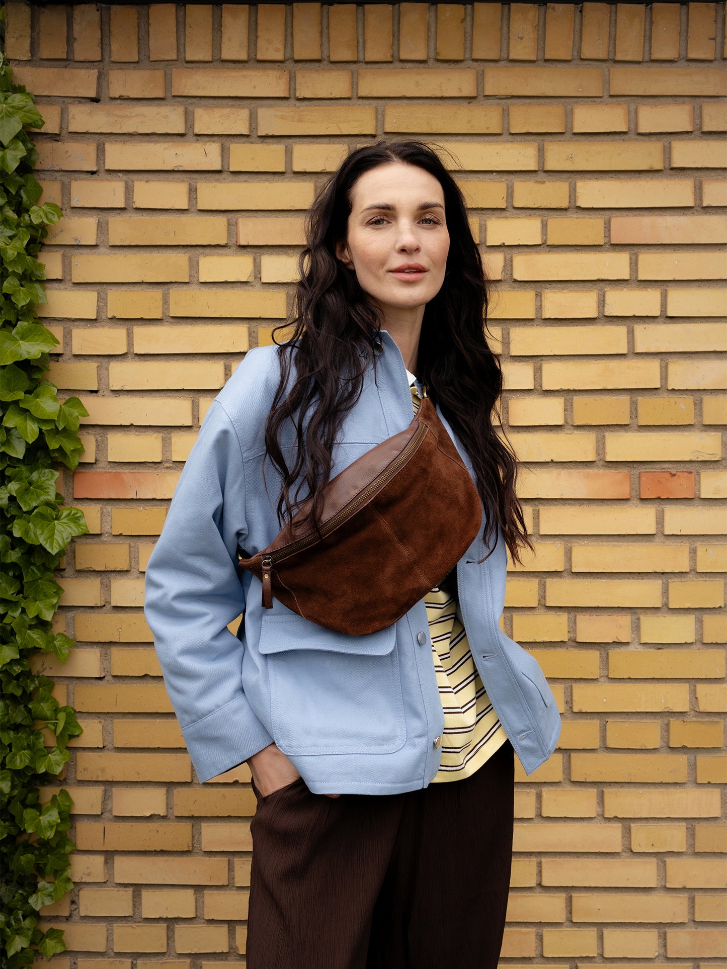 Selma bumbag, rúskinn -woodsmoke