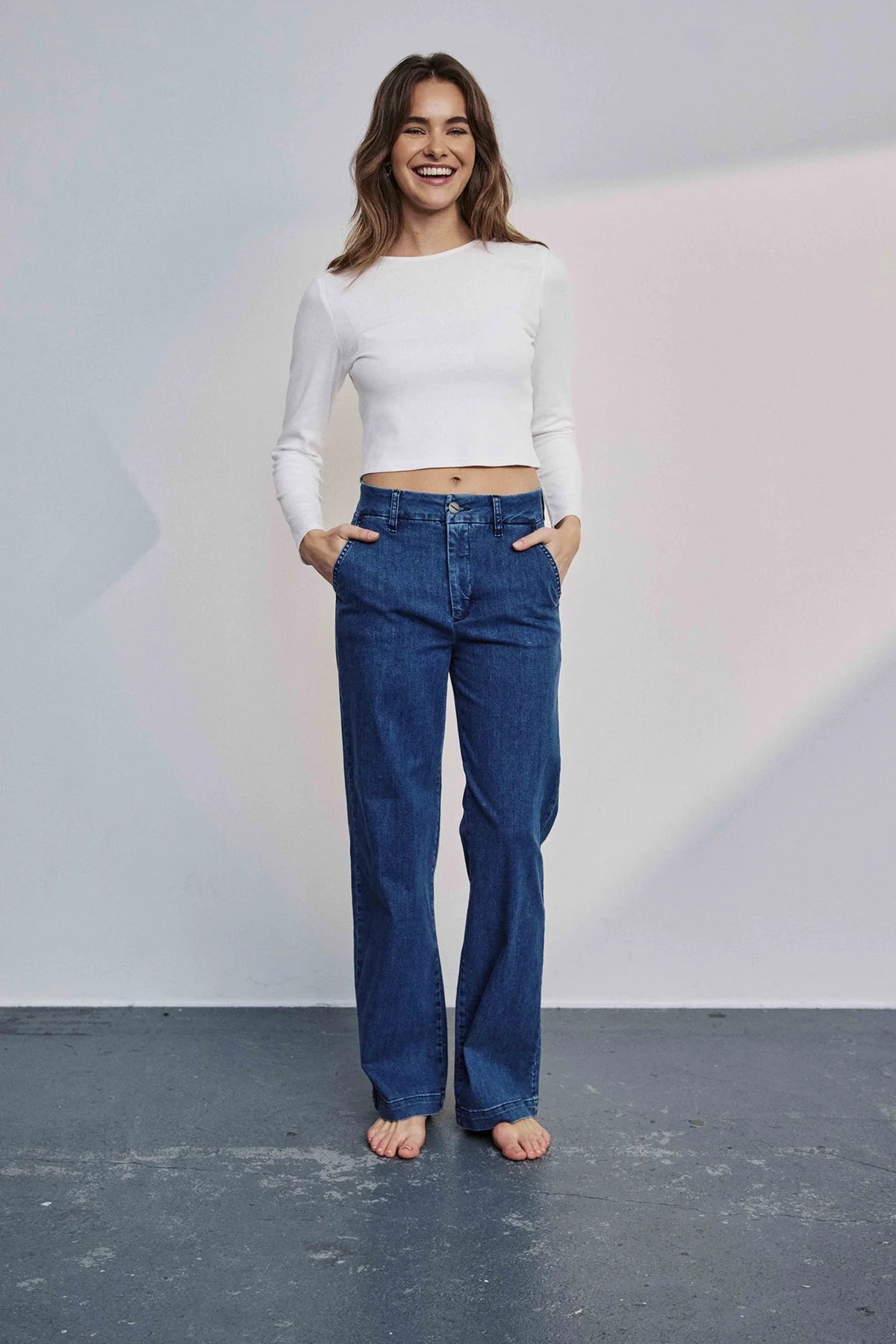 NuAmber gallabuxur, bláar-3013