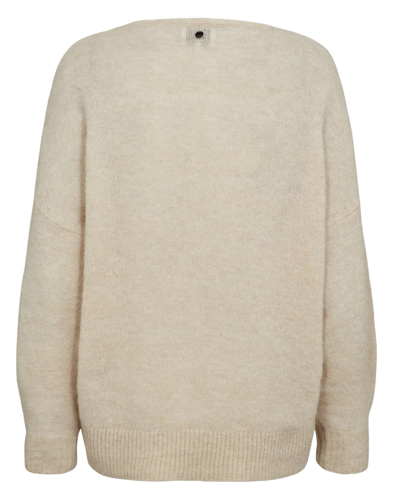 NuRiette v-neck peysa, ljós