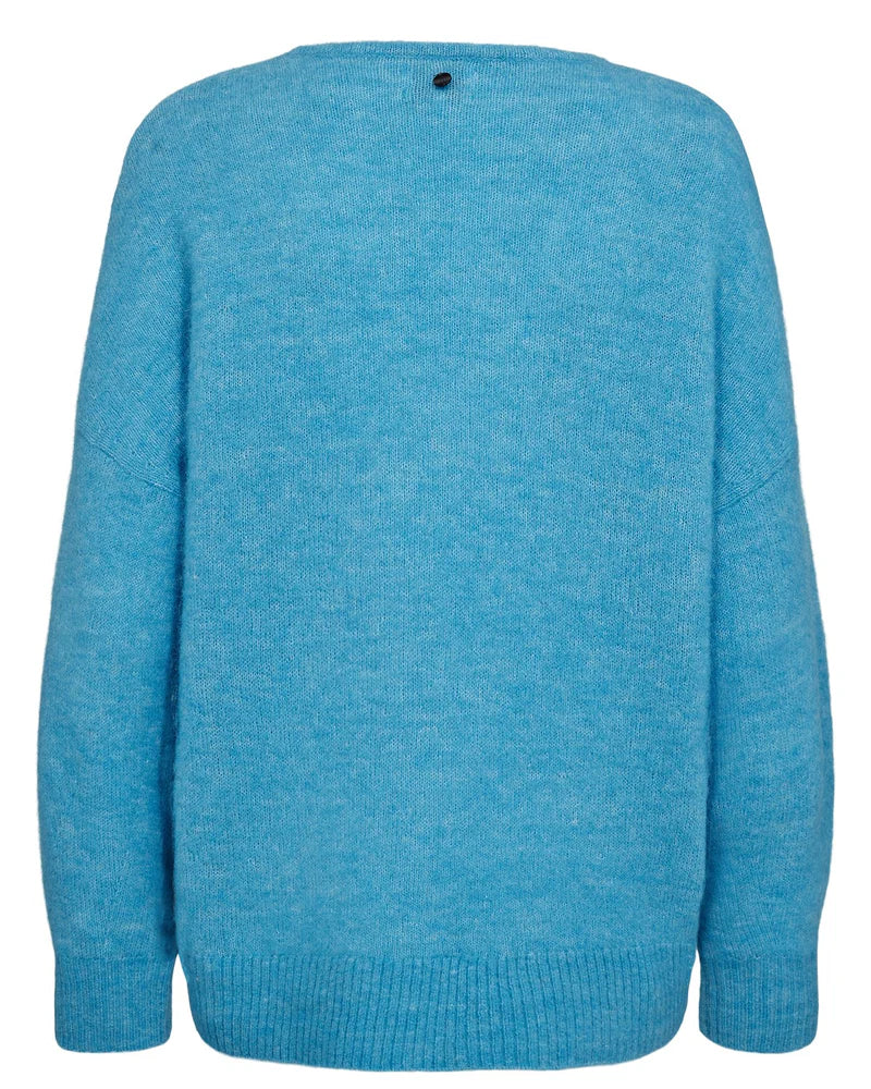 NuRiette v-neck peysa, blá