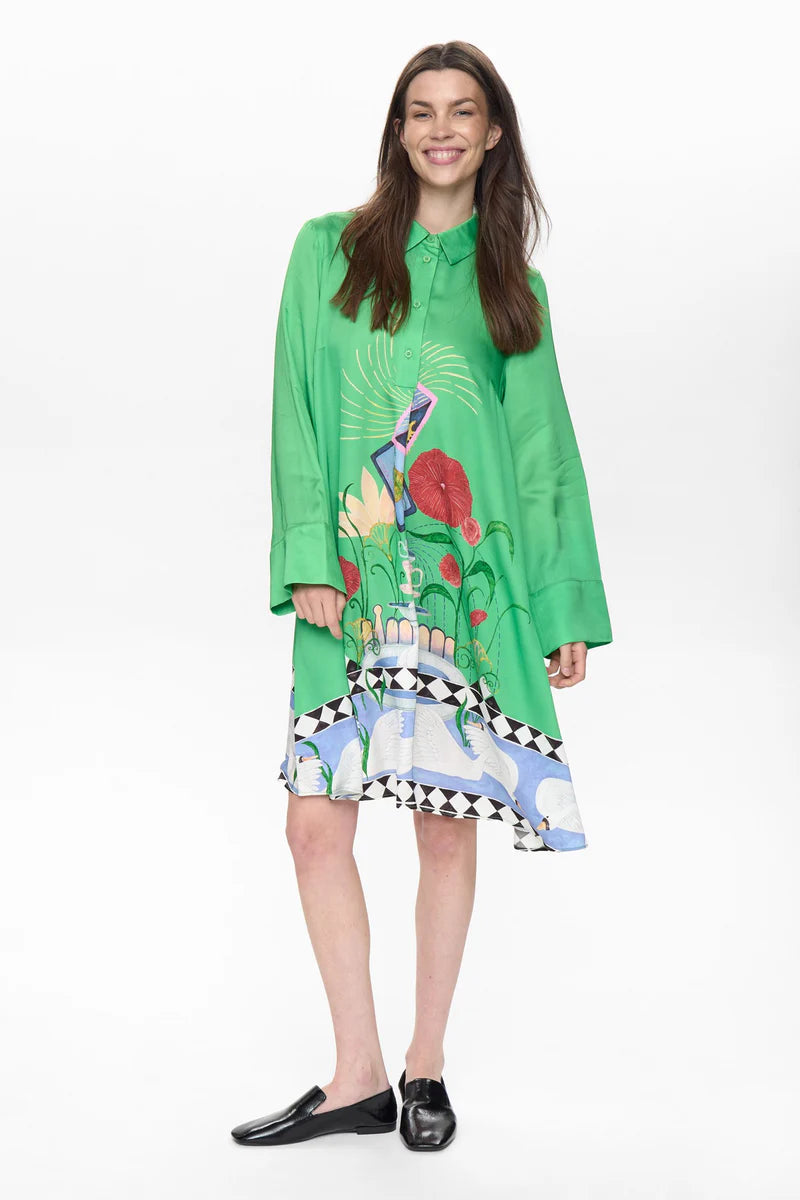 NuAdelina kjóll, grænn