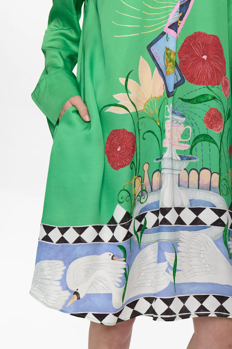 NuAdelina kjóll, grænn