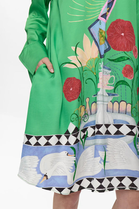 NuAdelina kjóll, grænn