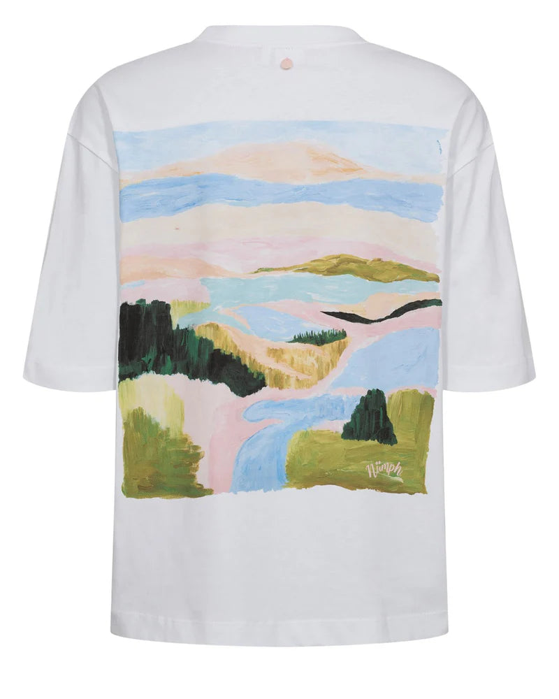 NuMeadow stuttermabolur, hvítur