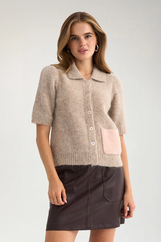 NuSalia cardigan peysa, brún