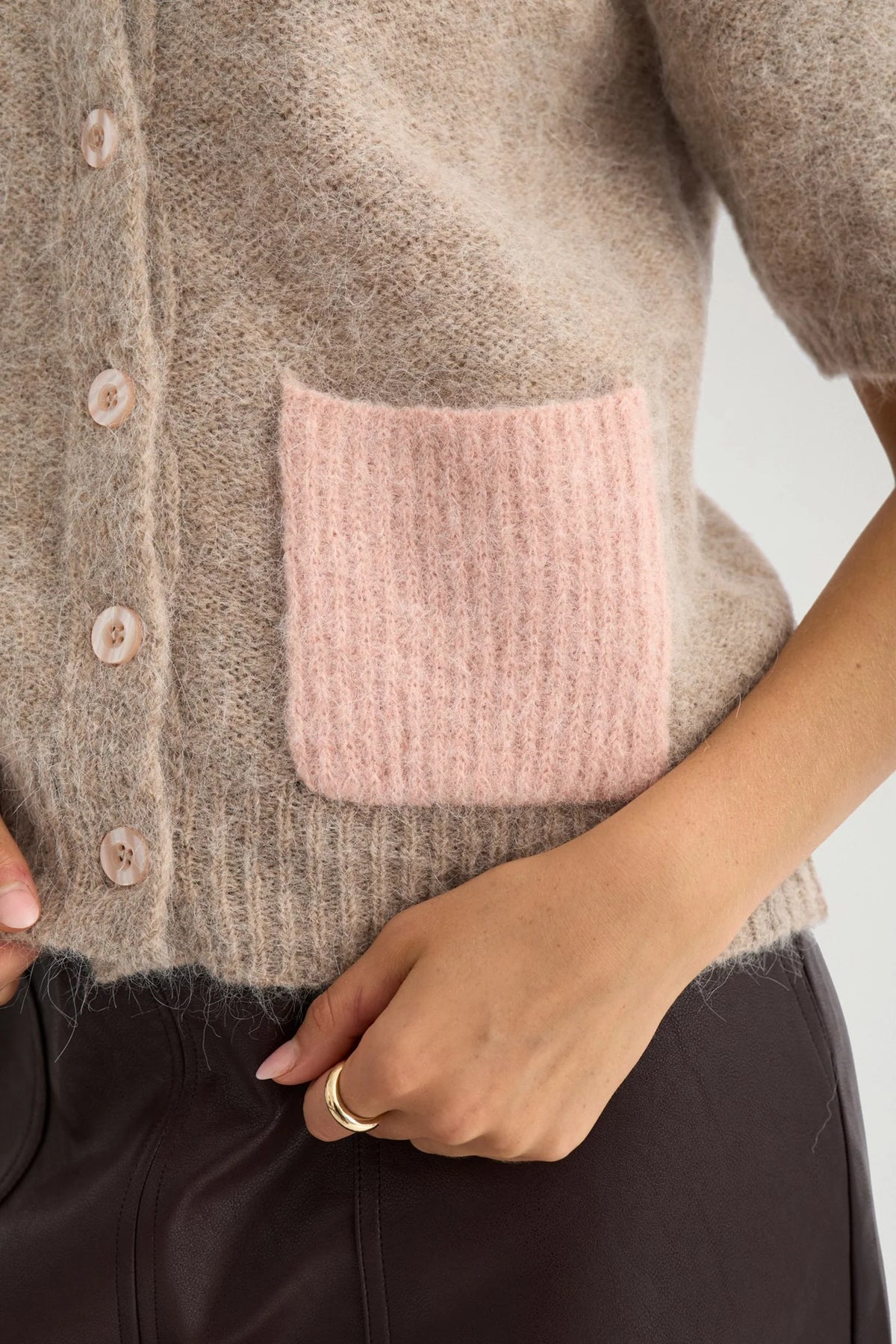 NuSalia cardigan peysa, brún