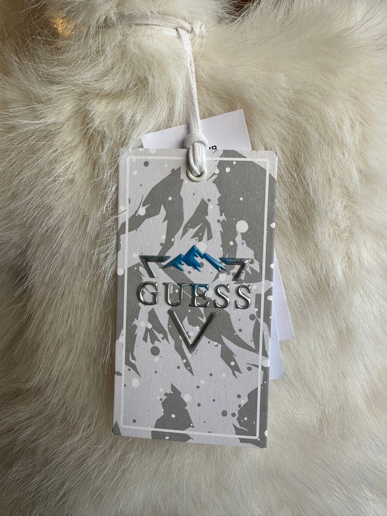 Guess loðtaska, hvít