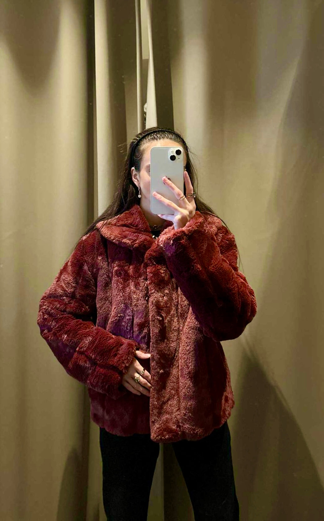 Sophy Guess pels, rauður (burgundy)