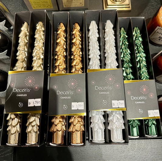 Jólatréskerti - 4 litir