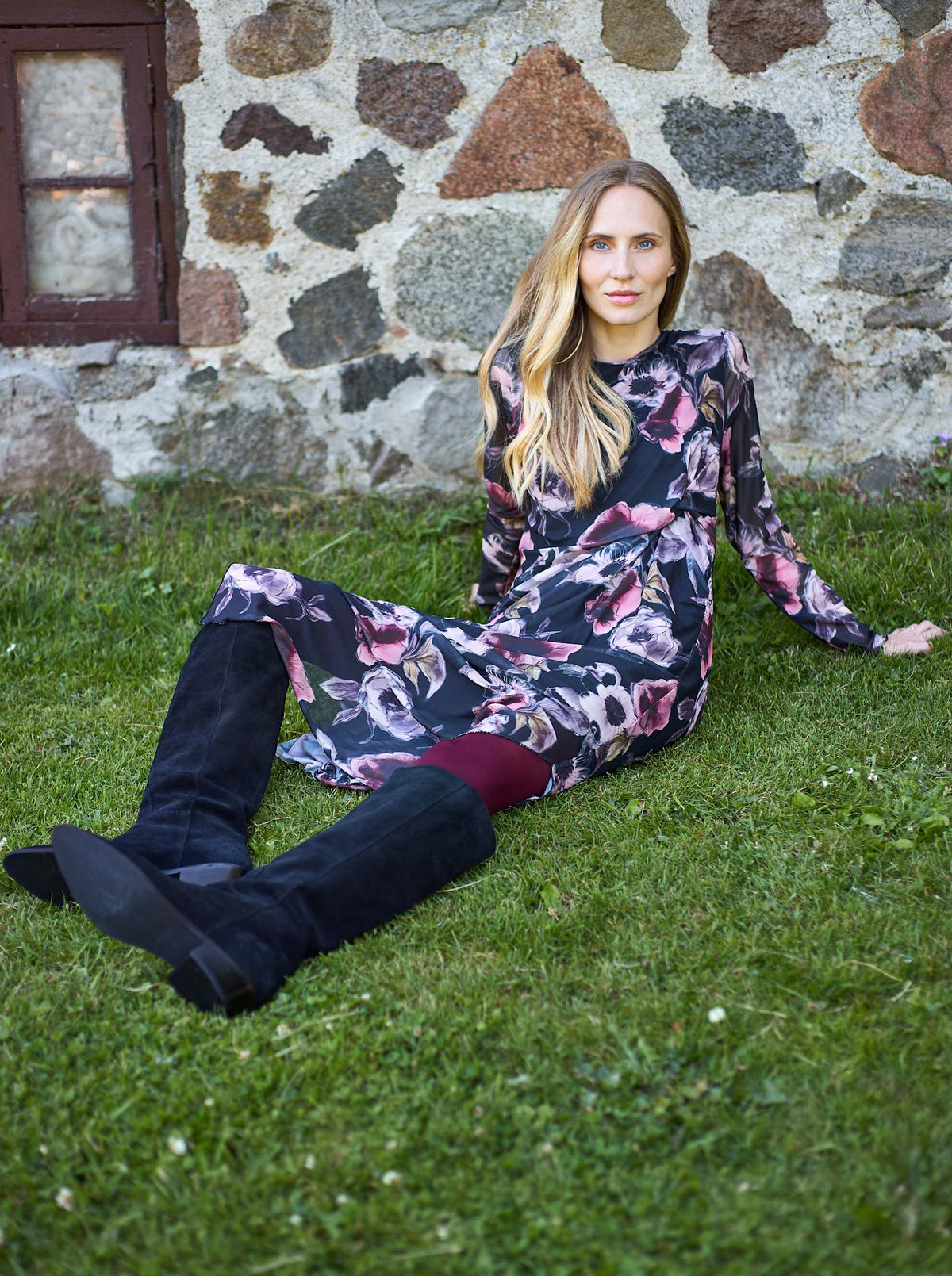 Rosey mesh kjóll, rose