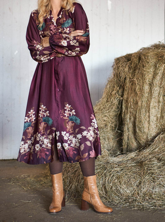 Zendaya kjóll, vínrauður