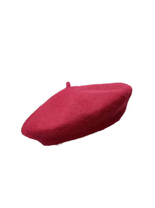 Addi Beret hattur, vínrauður