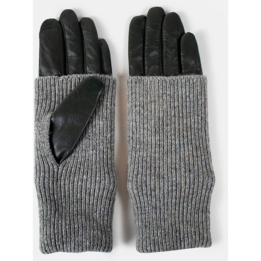 Adda leðurhanskar, svartir