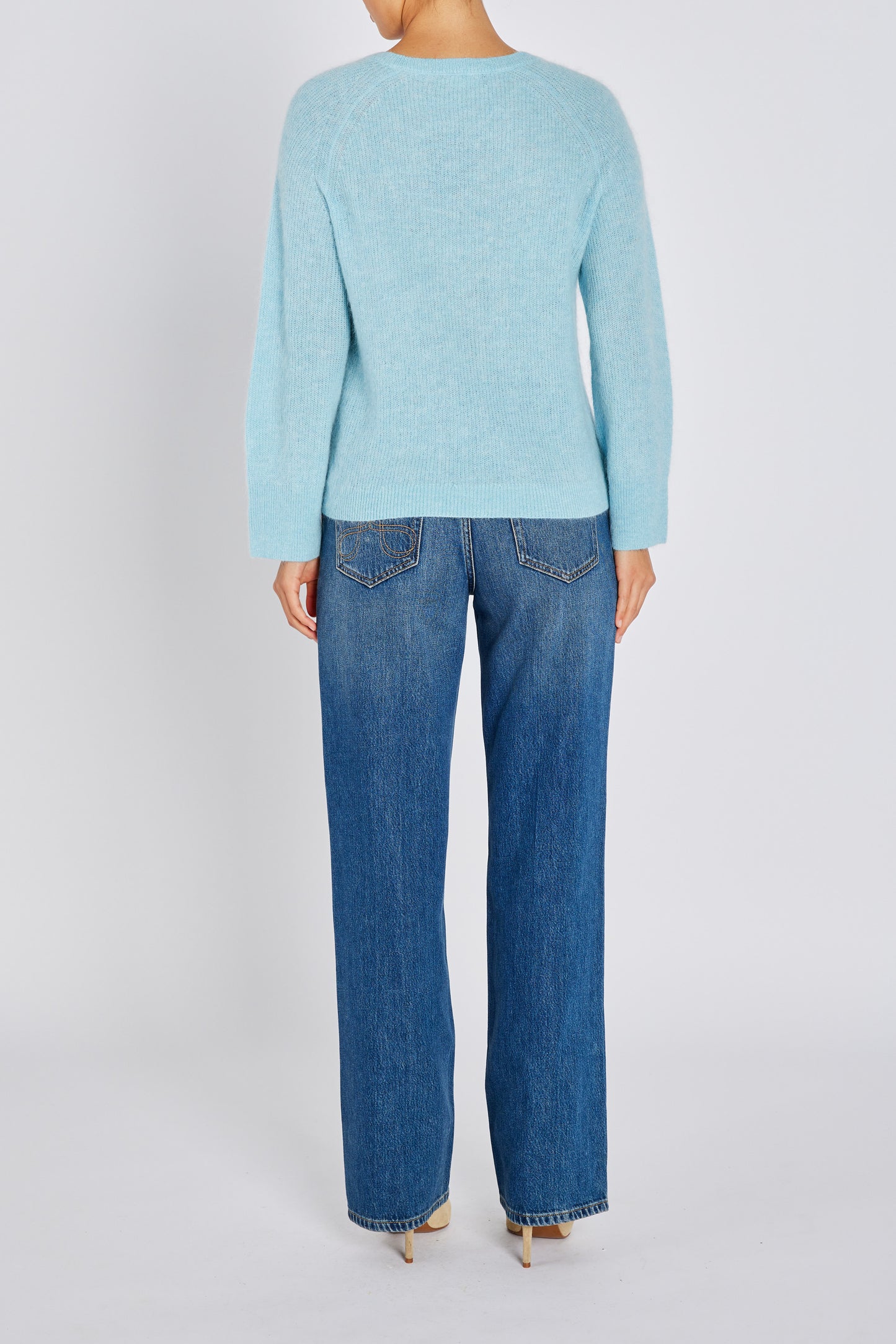 Fluffy Amera peysa, ljósblá