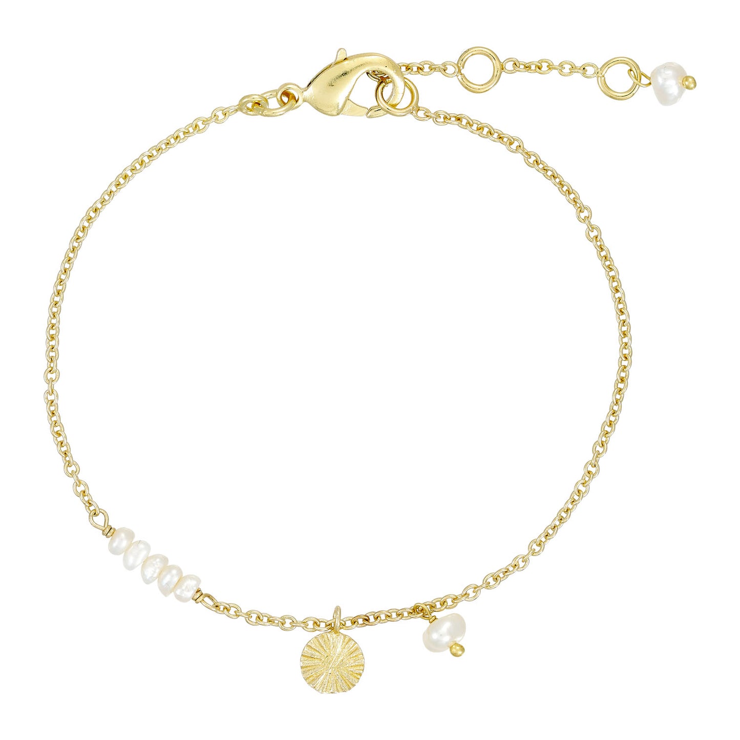 Armband, gyllt með skrauti