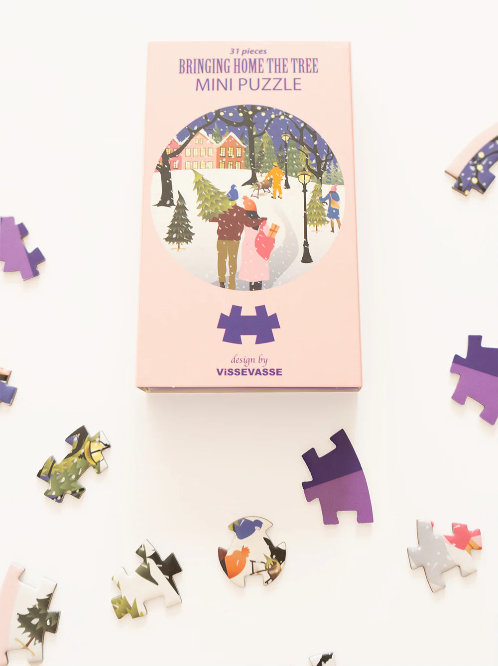 Mini púsl, heim með tréð