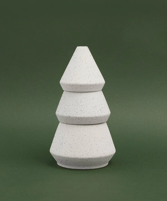 Jólatré, ilmkerti cypress & fir, hvítt