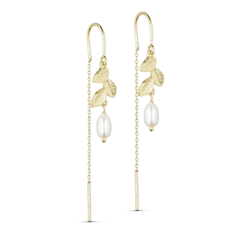 Dahlia eyrnalokkar, gylltir