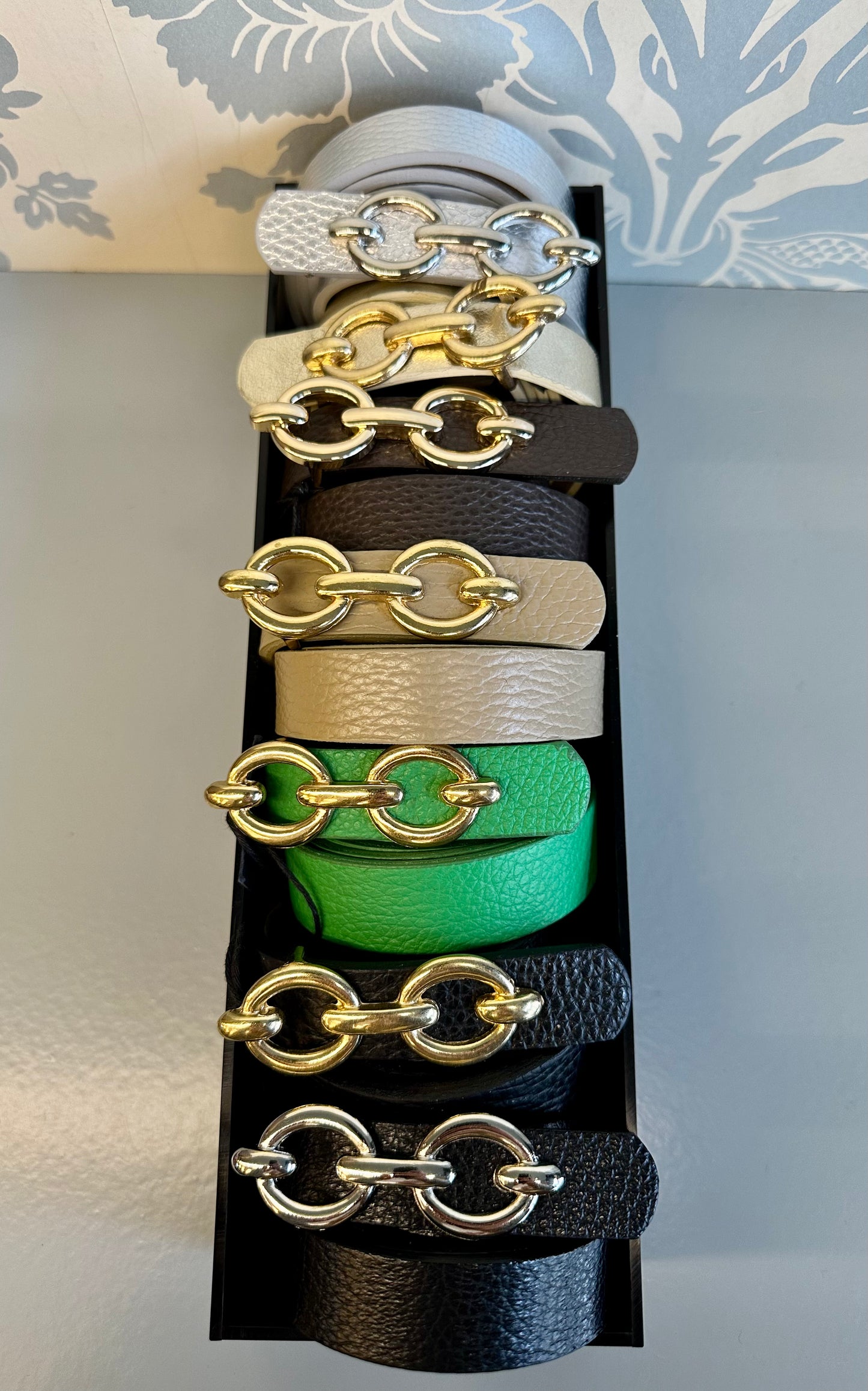 Lotus leðurbelti, grænt