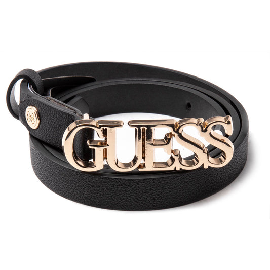 Guess text belti, svart
