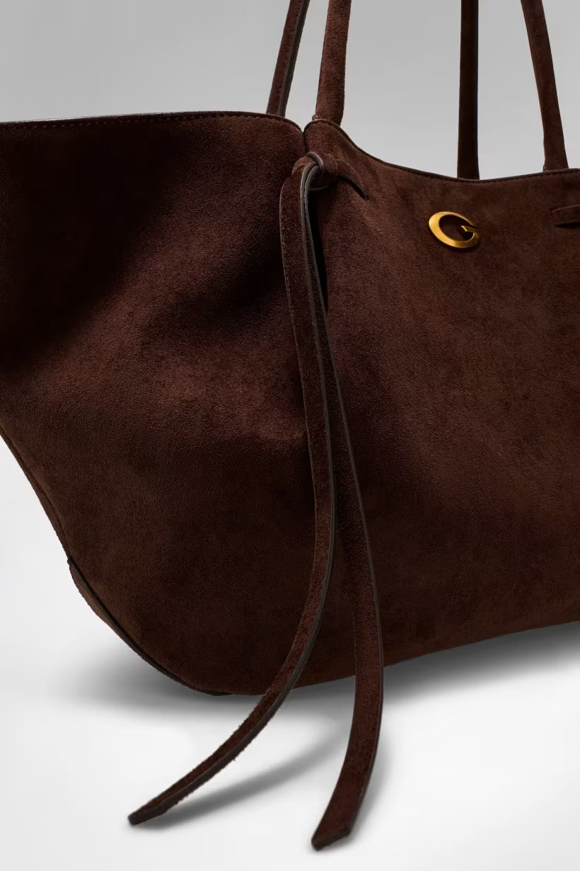 Allegra Tote Guess taska, dökkbrún