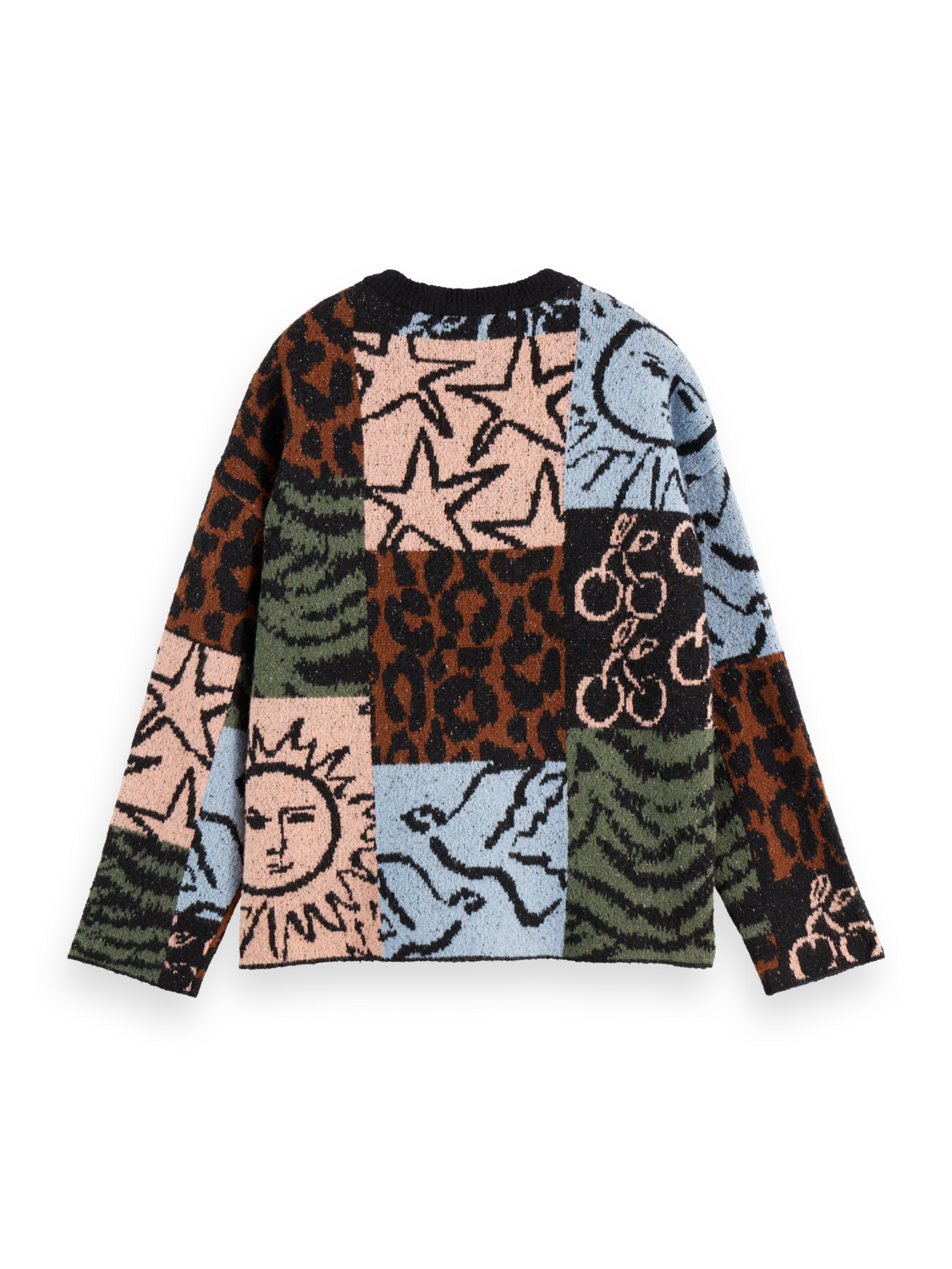 Jacquard oversized peysa