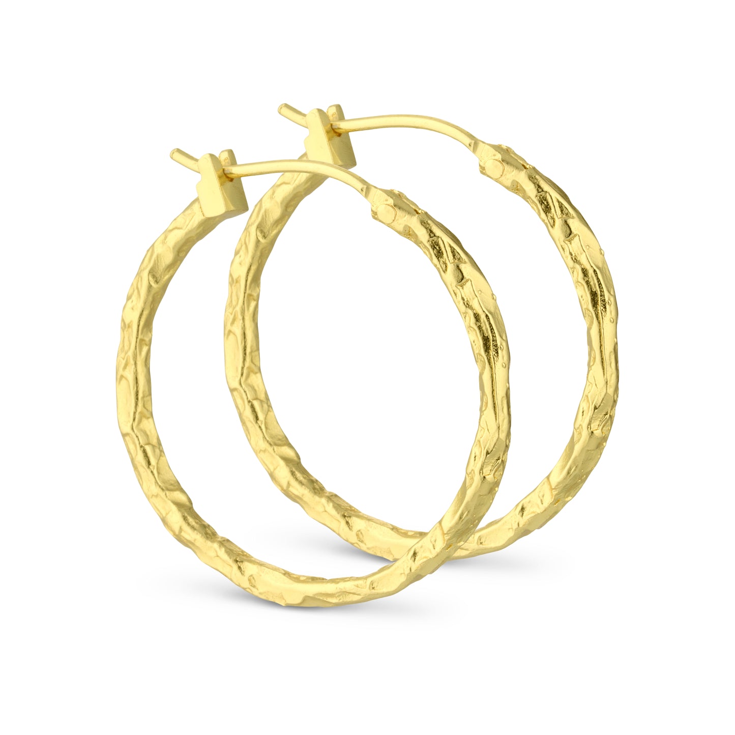 Foil hoop eyrnalokkar, gylltir