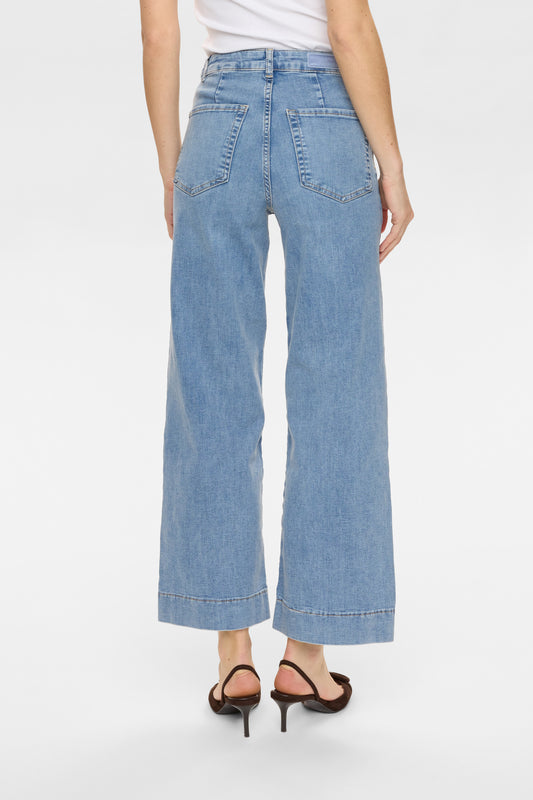 NuParis cropped gallabuxur, ljósbláar -3019