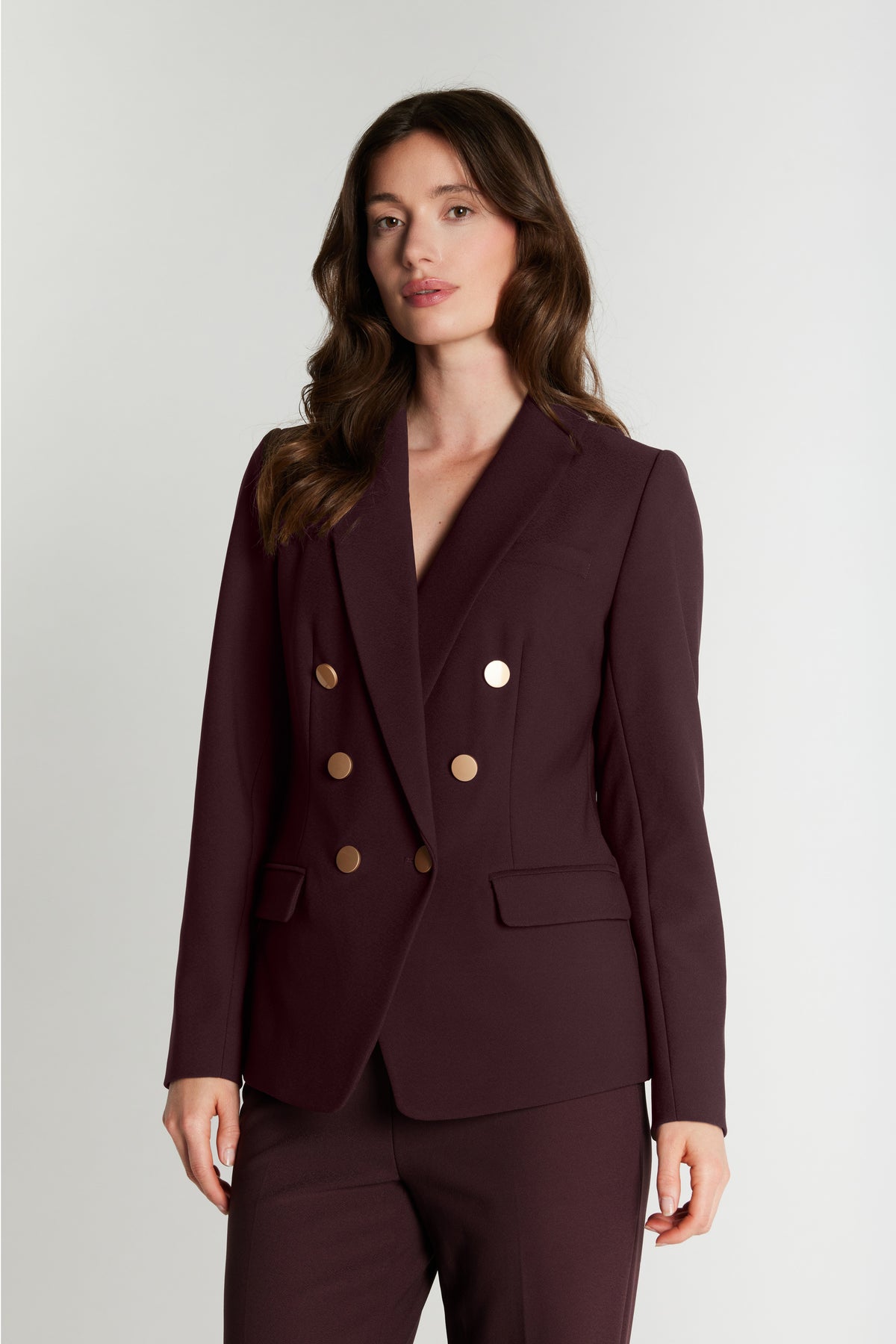 Eloise Olana RDF blazer, merlot wine