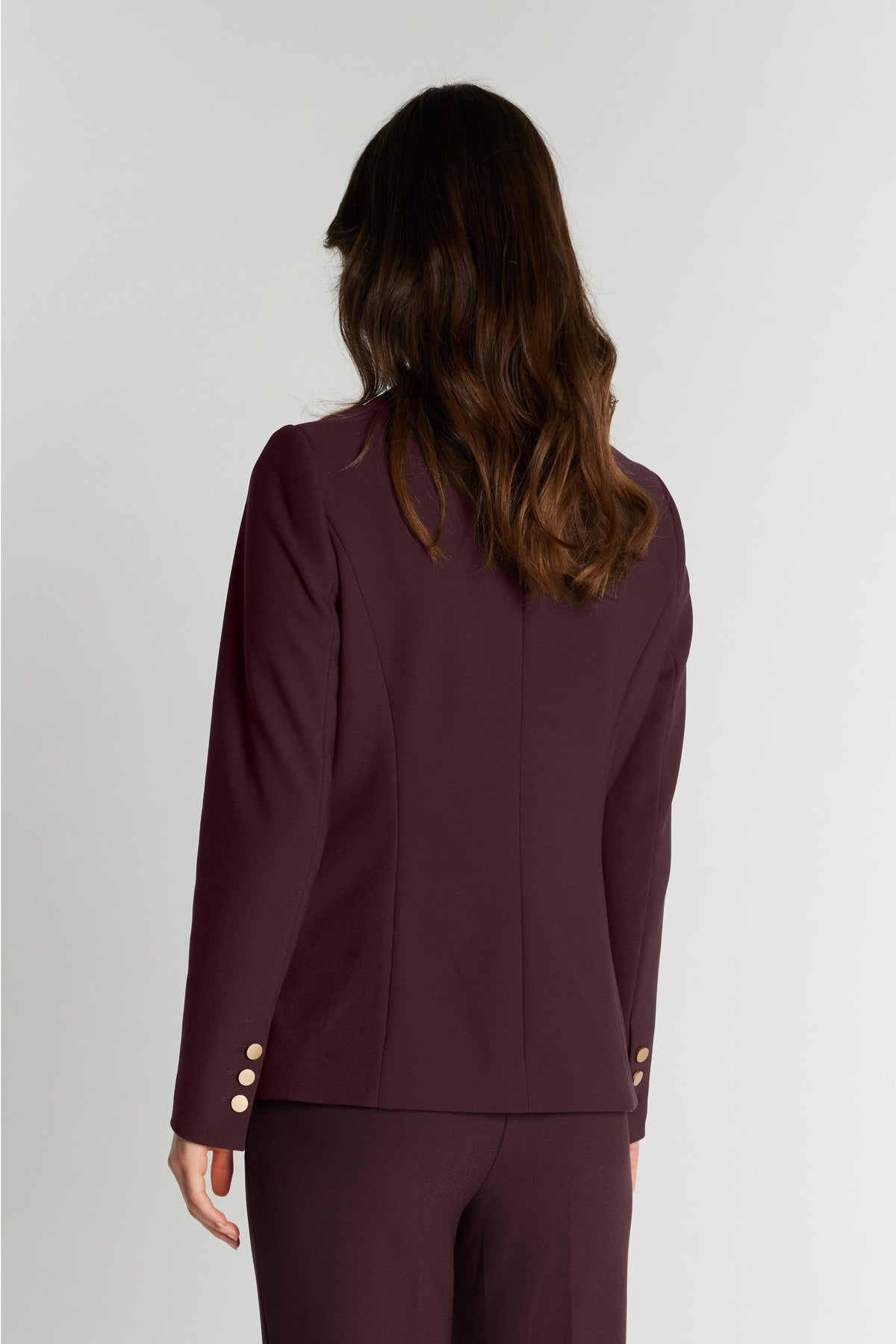 Eloise Olana RDF blazer, merlot wine