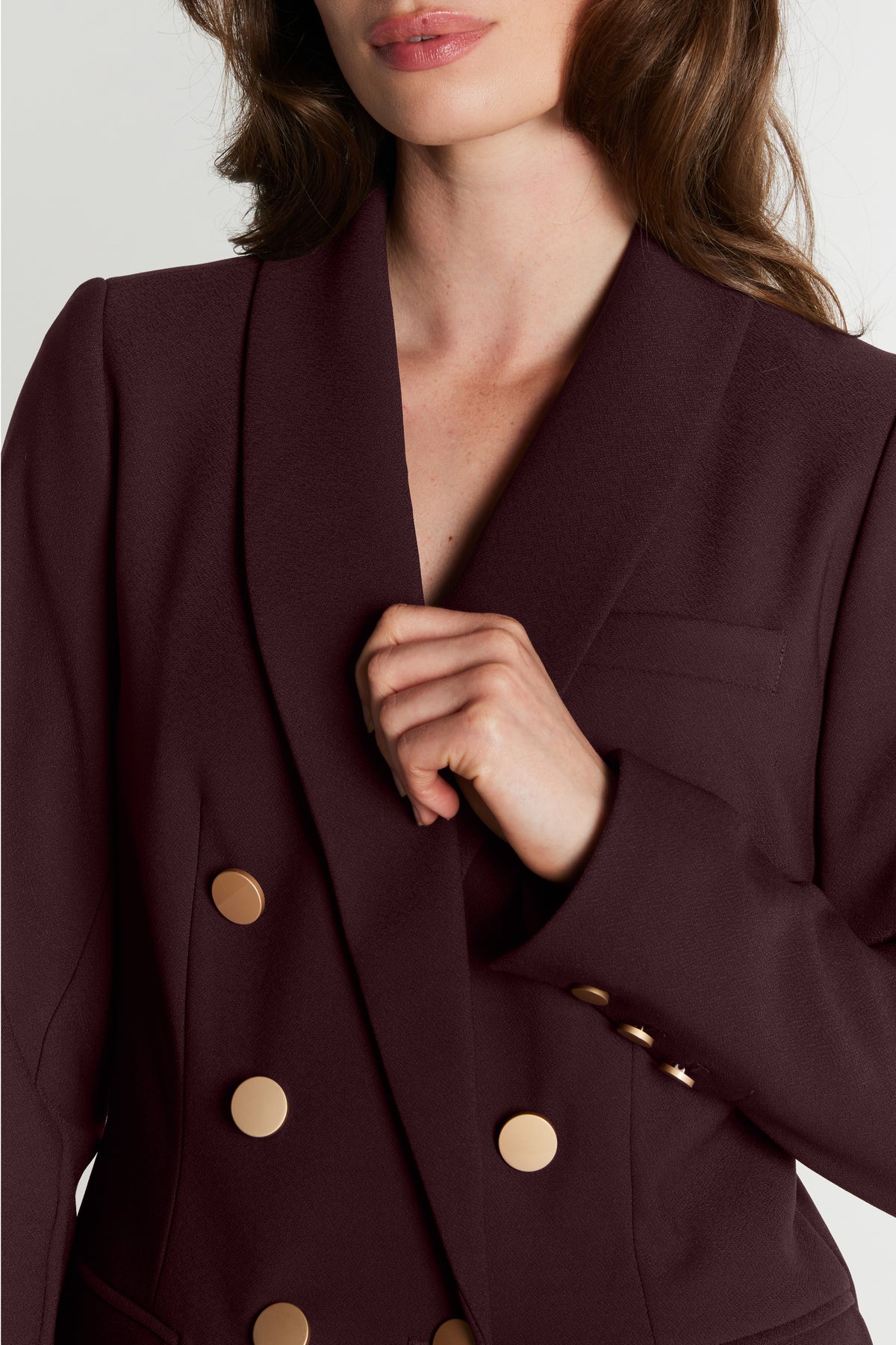 Eloise Olana RDF blazer, merlot wine