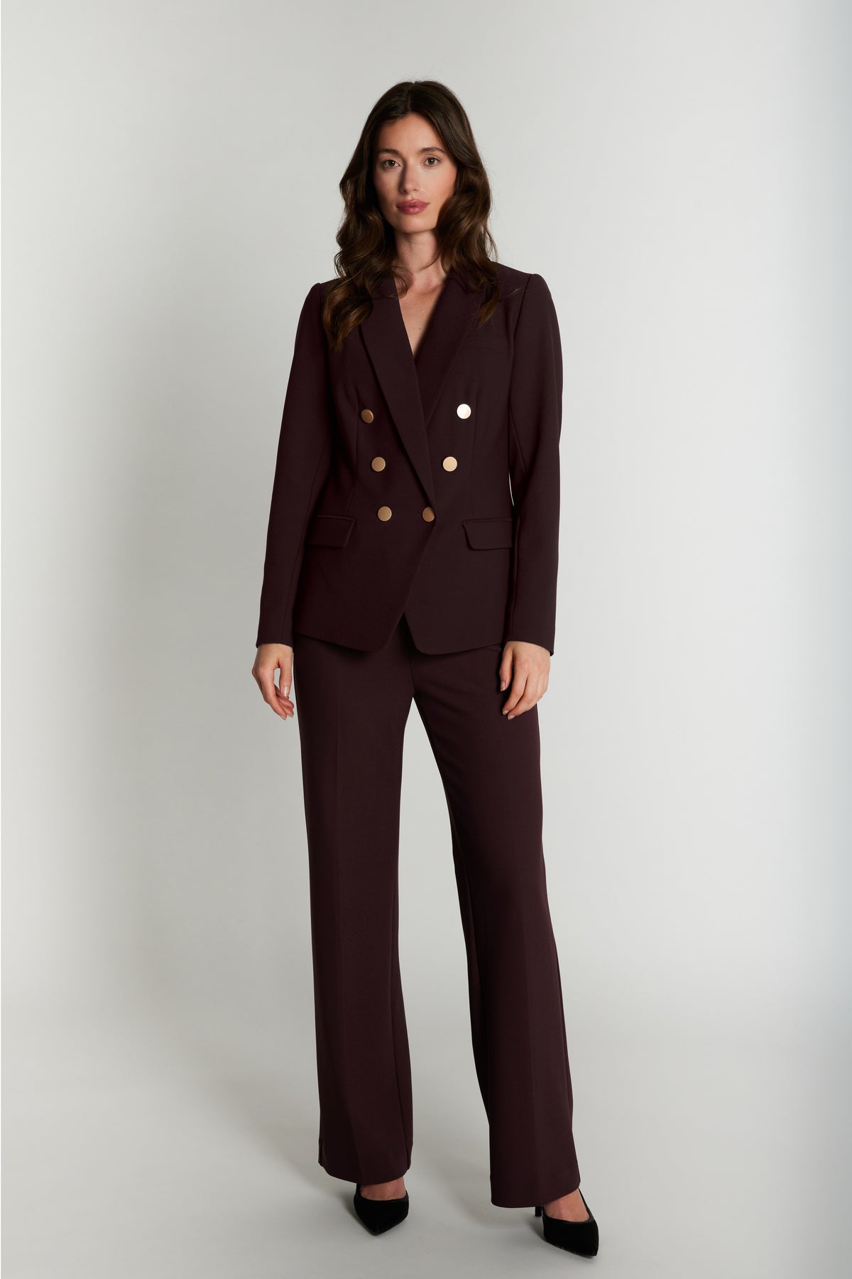 Eloise Olana RDF blazer, merlot wine