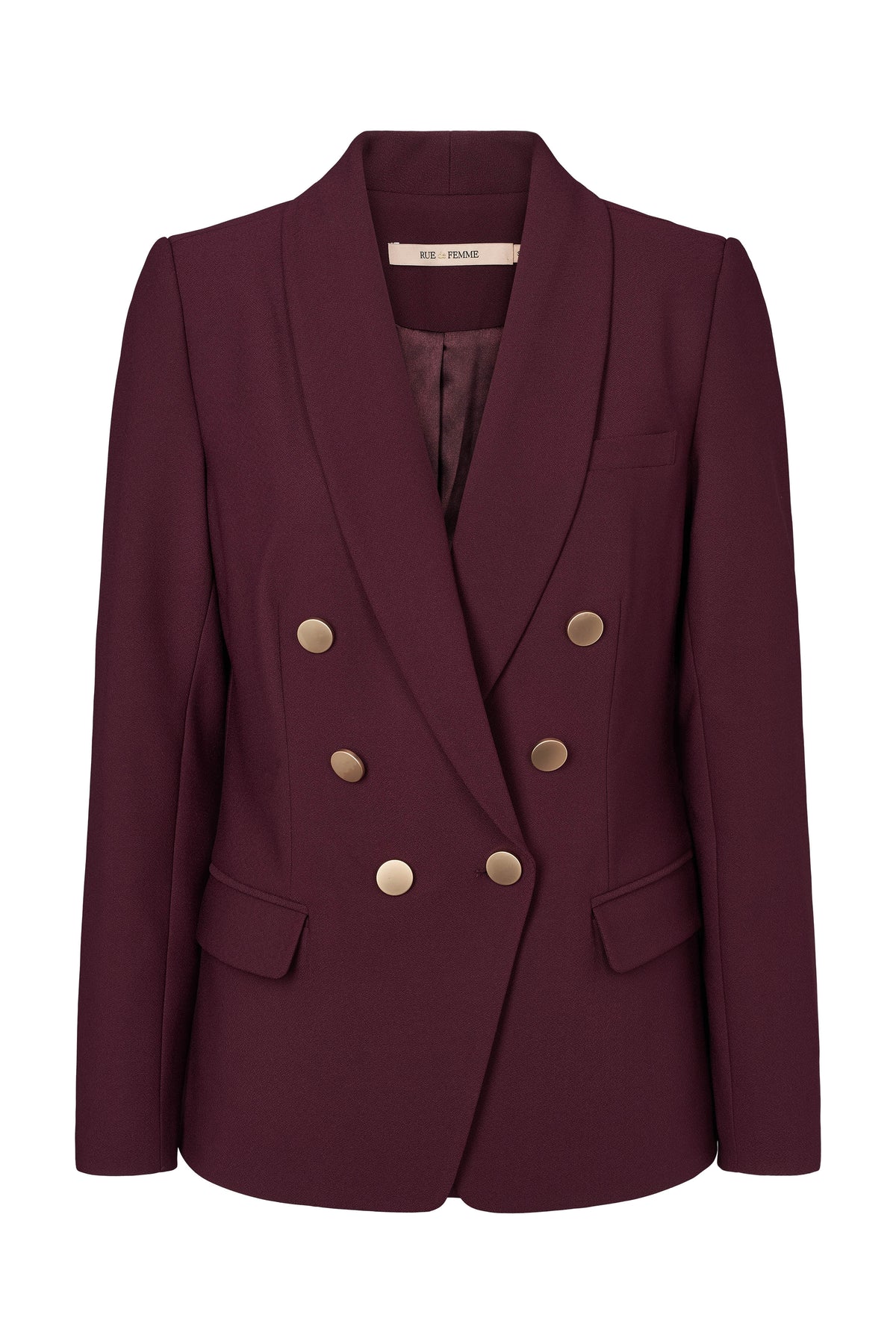 Eloise Olana RDF blazer, merlot wine