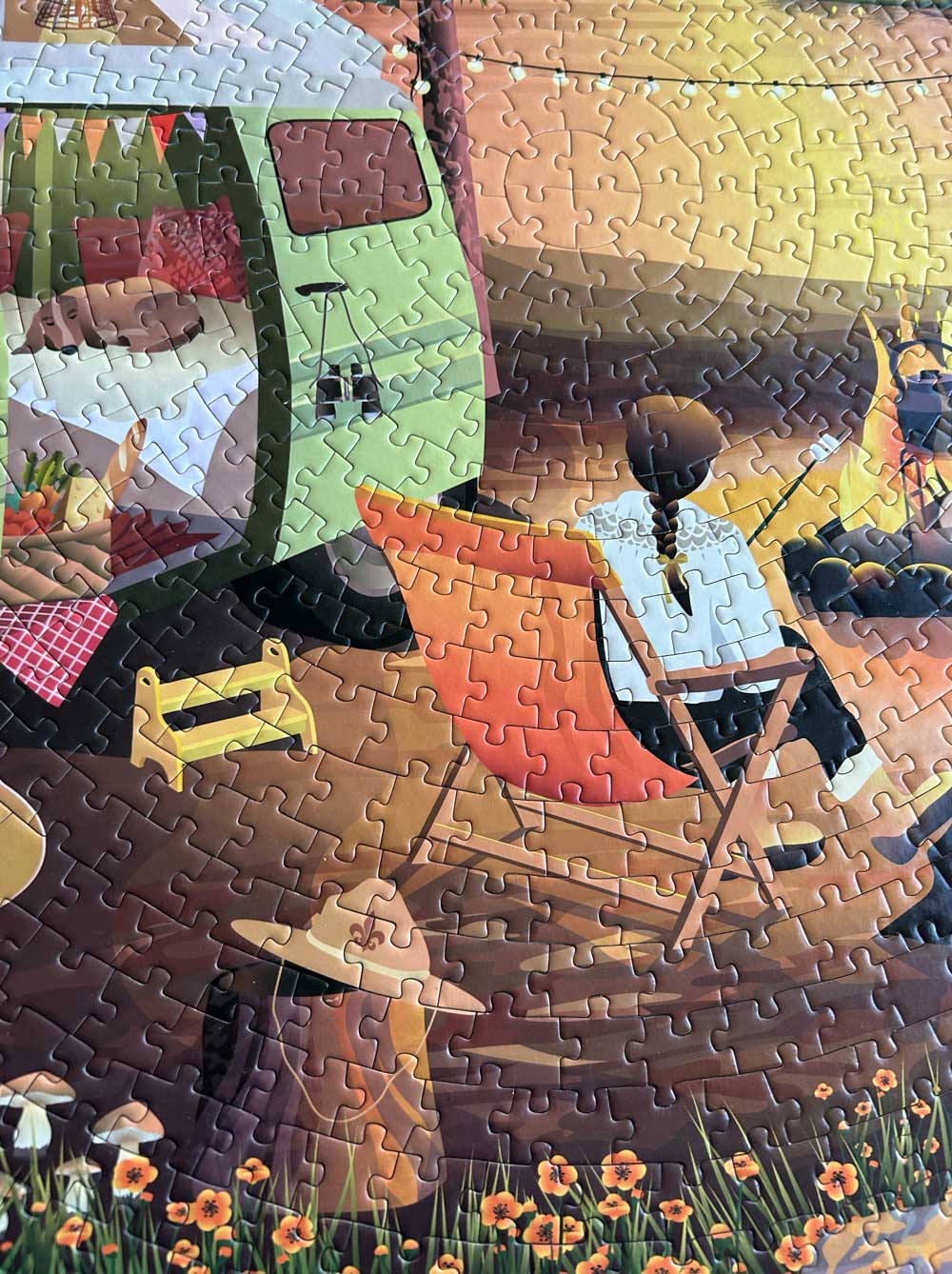 Púsl 1000 bita, útilegu lífið